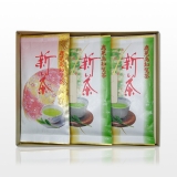 【新茶ギフト】　はし川製茶の知覧茶　竹セット　３本平箱入り